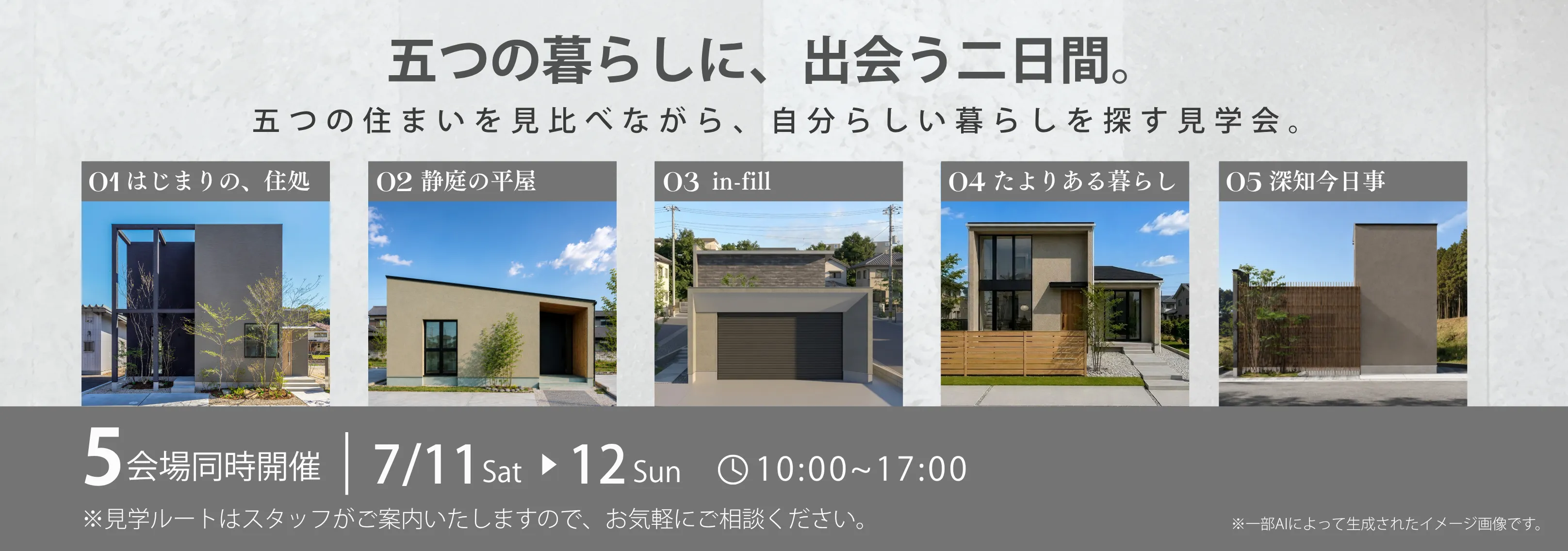 五つの暮らしに、出会う二日間。